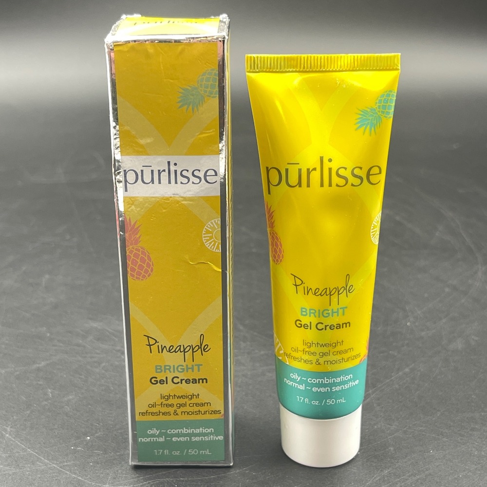 Purlisse Pineapple Bright Gel Cream Oil-Free Moisturizer 1.7oz 50ml New in Box